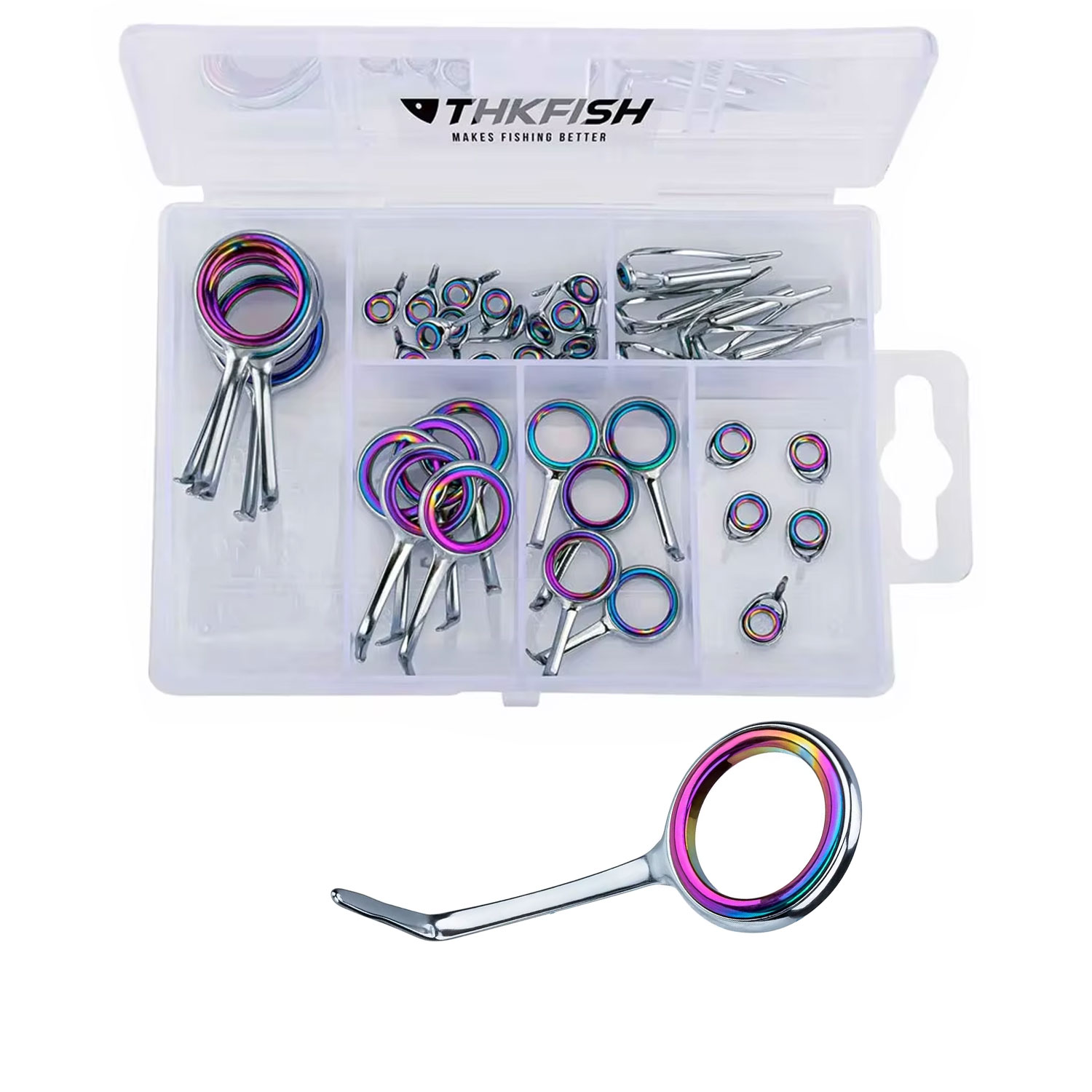 Fishing Rod Guide Replacement - 40 pz colorato canna da pesca